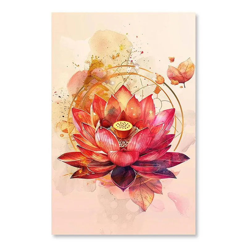 Cosmic Kamalam Canvas Traditional Wall Art media 5