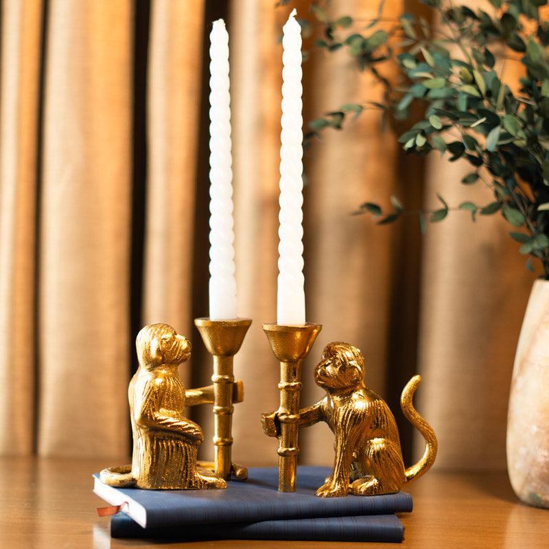 Monkey Guard Candle Holder - Set Of Two media 3