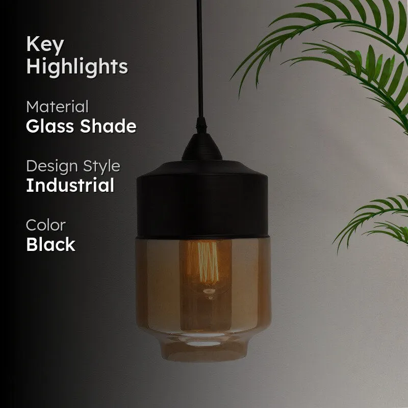 Bullet LED Glass Ceiling Lamp - Black media 2