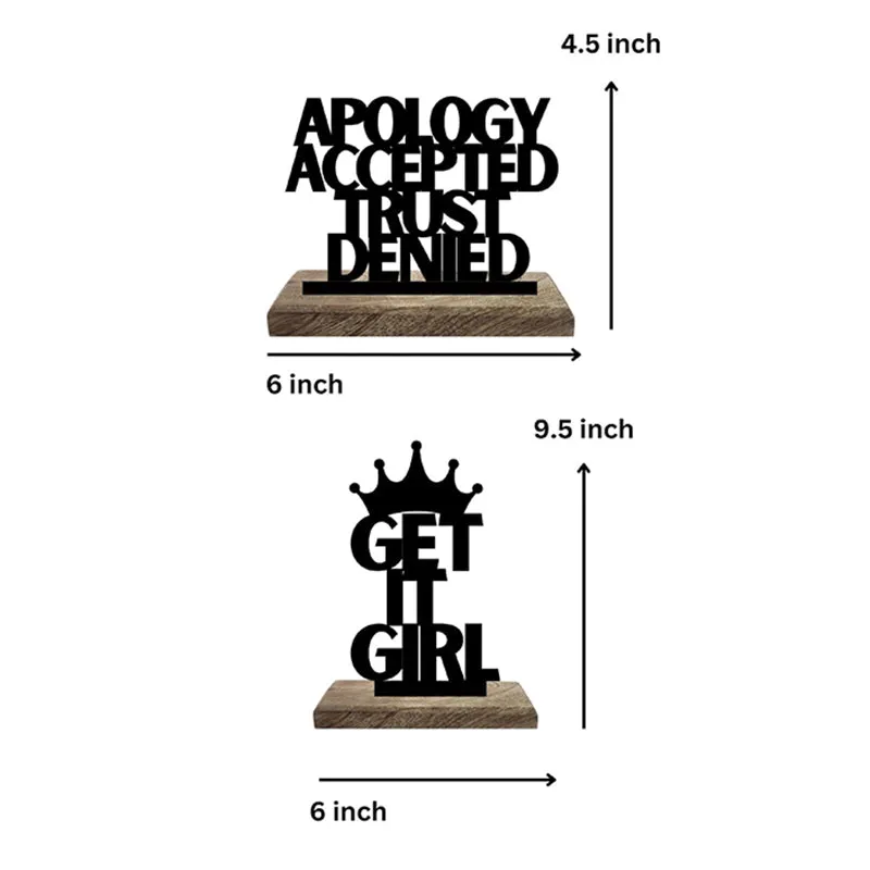 Assertive Empowerment Typography Showpiece - Set Of Two media 7