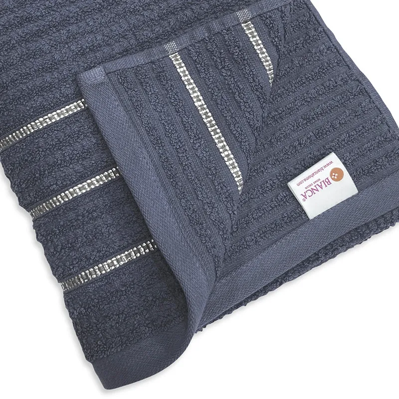 Lisse Cotton Bath Towel - Dark Grey media 5