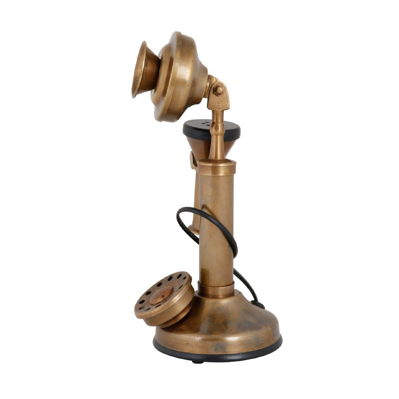 Anora Antique Telephone Showpiece - Antique Gold media 3