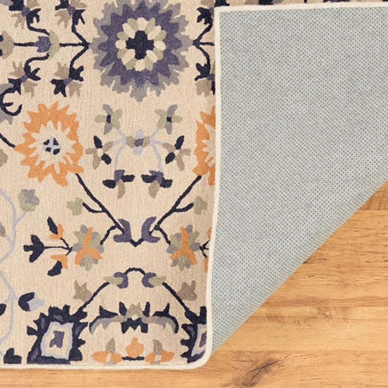Erinyes Hand Tufted Ethnic Wool & Nylon Carpet - Blue media 7