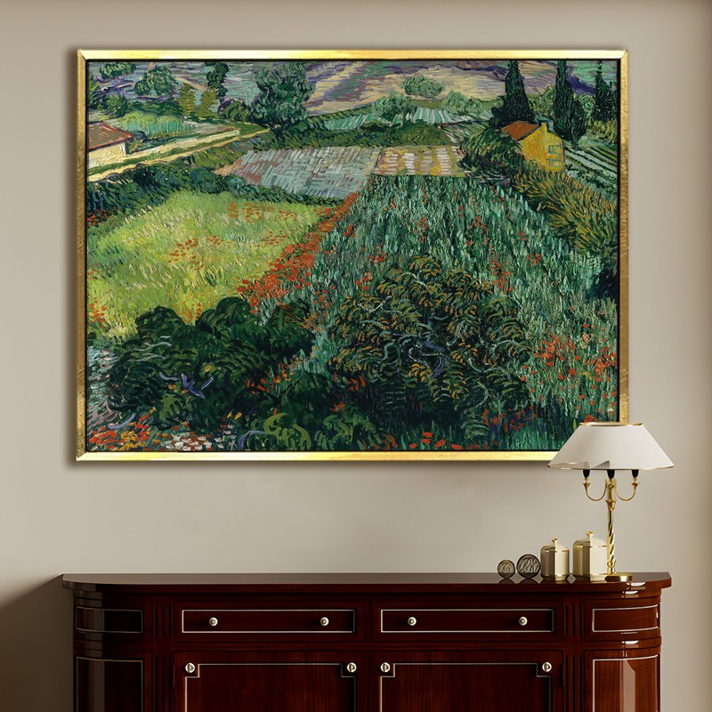Harvest Rows Canvas Wall Painting With Frame