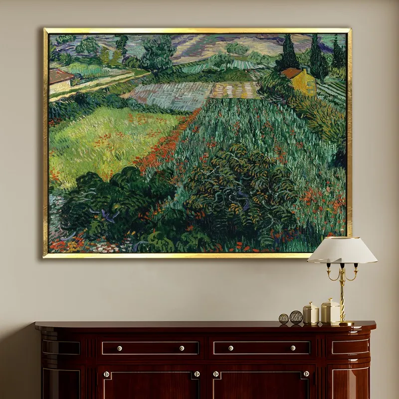 Harvest Rows Canvas Wall Painting With Frame media 1