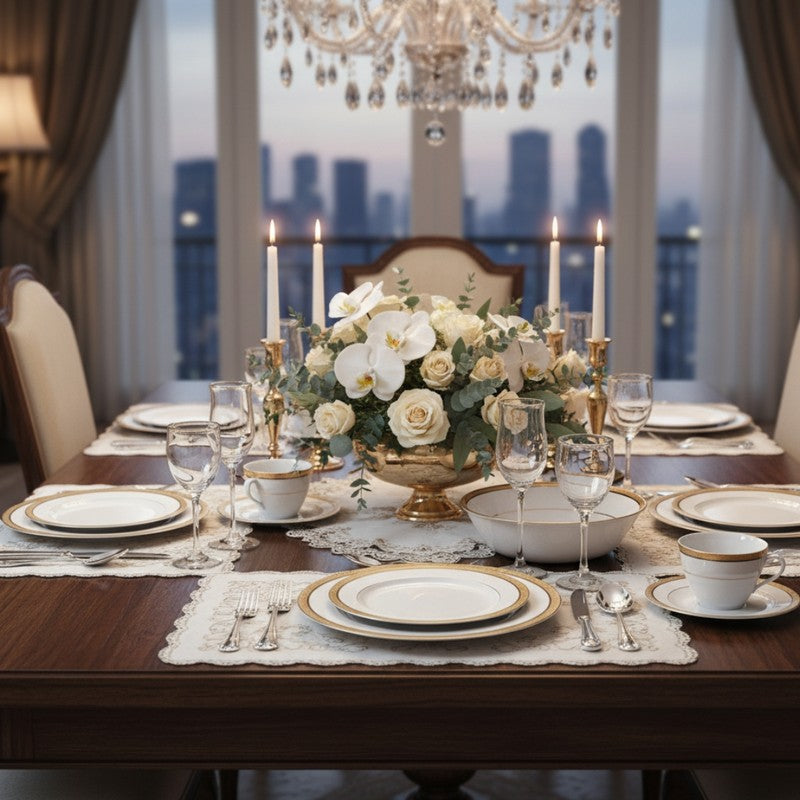 Noritake Aurelia Crest Dinner Set - Eighteen Piece Set media 3