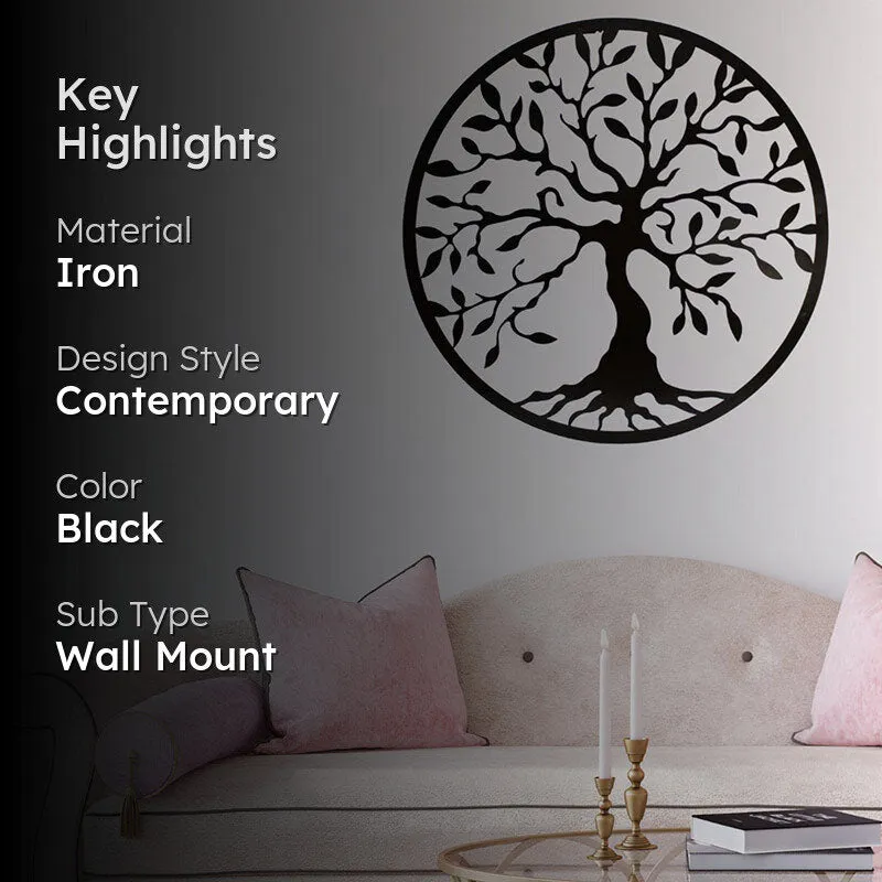 Tree Of Tranquility Black Iron Wall Accent media 2