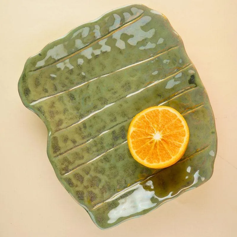 Pistachio Peel Ceramic Platter media 4