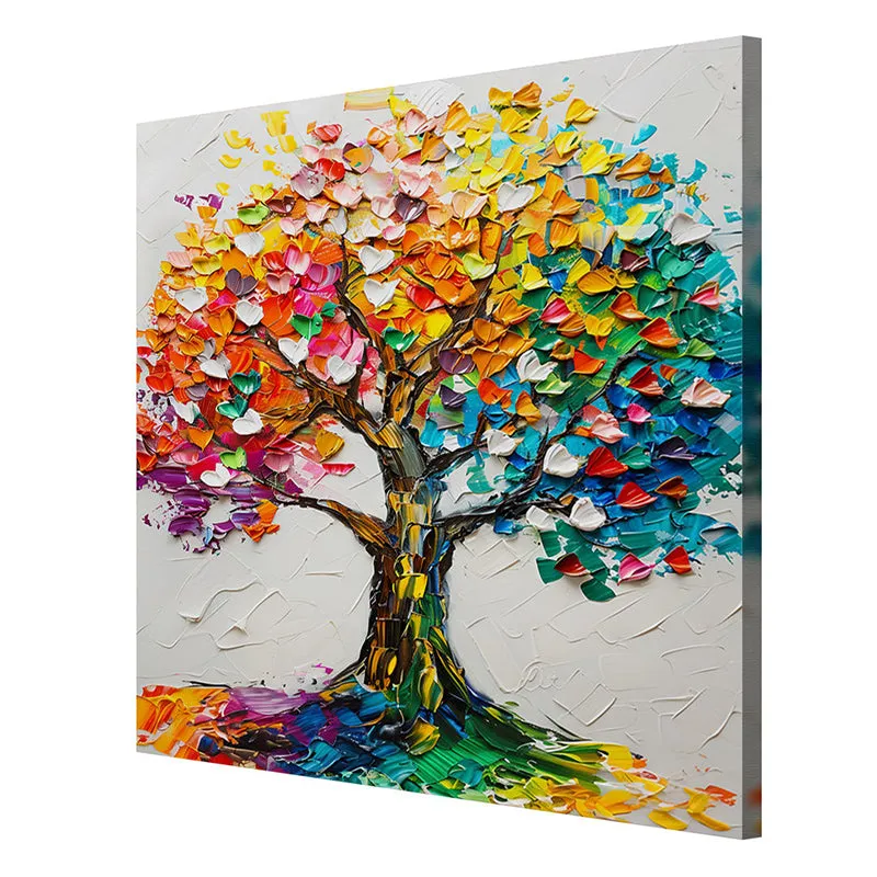 Colorful Flowering Tree Wall Painting media 6