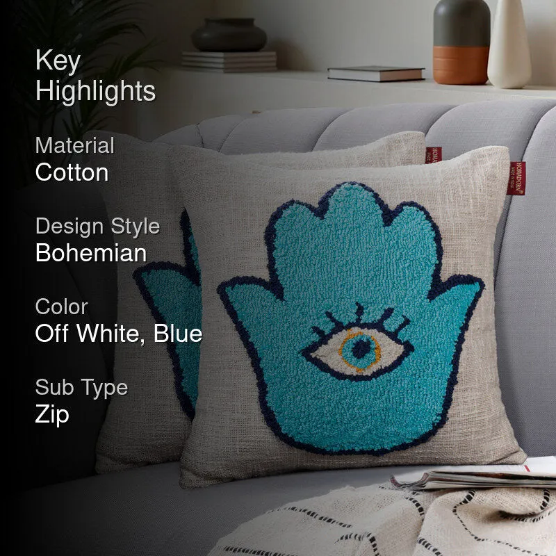 Palm Tufted Cushion Cover Set - Set Of Two media 2