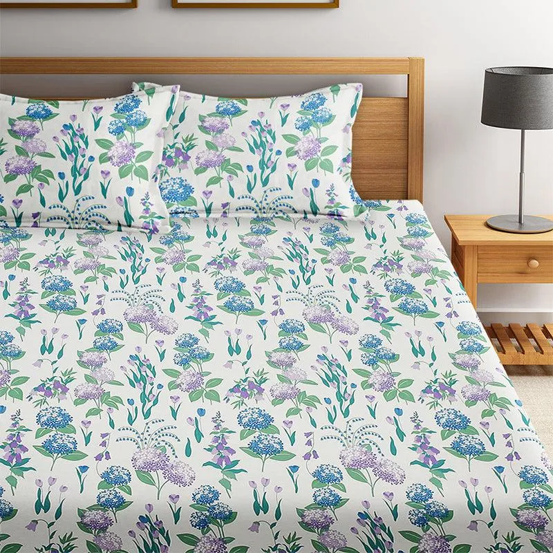 Stevie Floral Cotton Bedsheet - 210 TC media 5