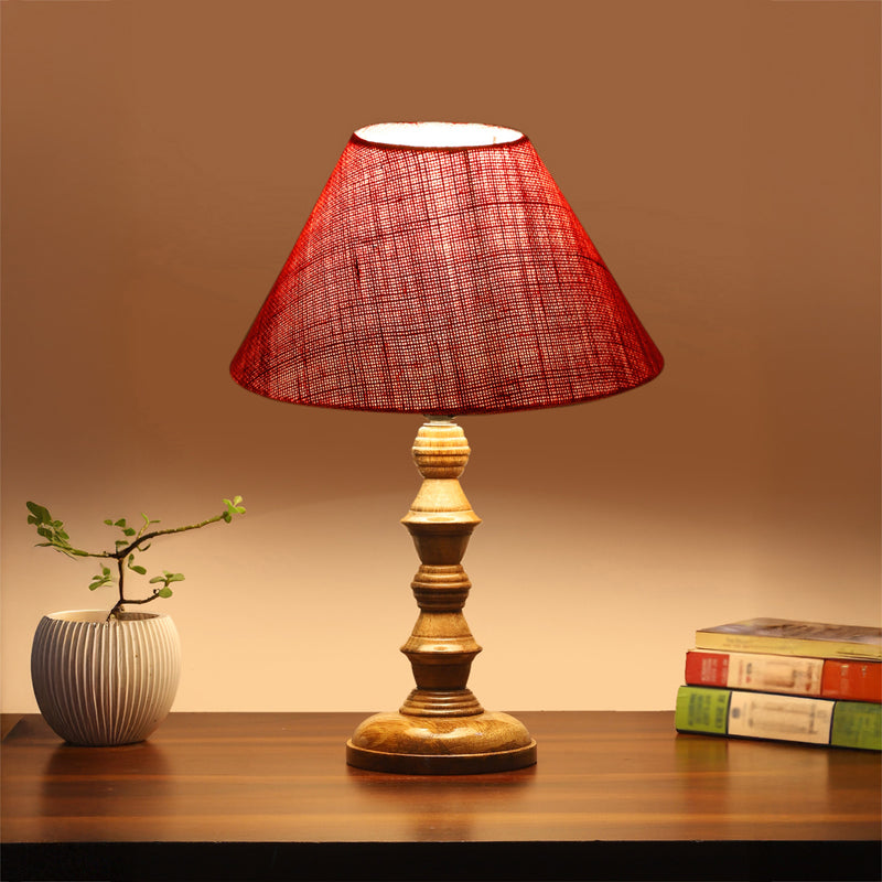 Sienna Timber Wooden Table Lamp - Pink