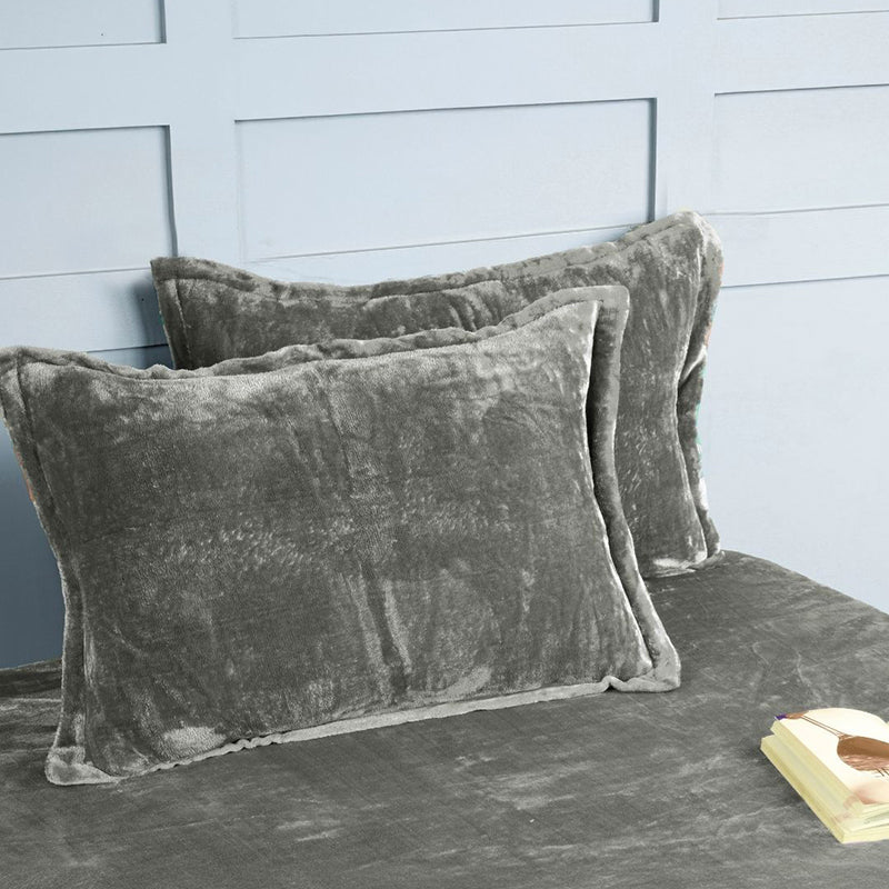 Casselle  Velvet Bedsheet (Light Grey) - 300 GSM media 6