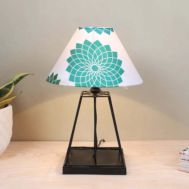 Akari Aeon Printed Metal Table Lamp - Green,Black,White media 2