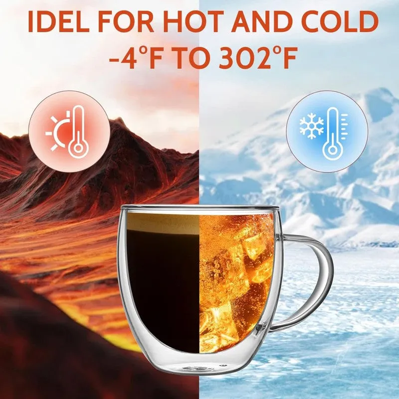 Elegant Glass Coffee Mug (250 mL Each) - Set Of Two media 8