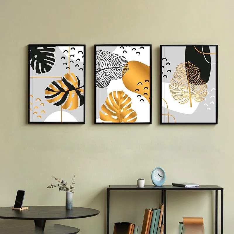 Monstera Aurum Wall Art With Frame - Set Of Three media 4