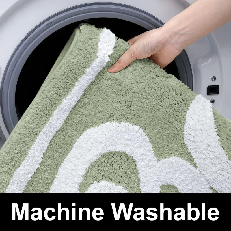 Bath Time Microfiber Bath Mat - Light Green media 6