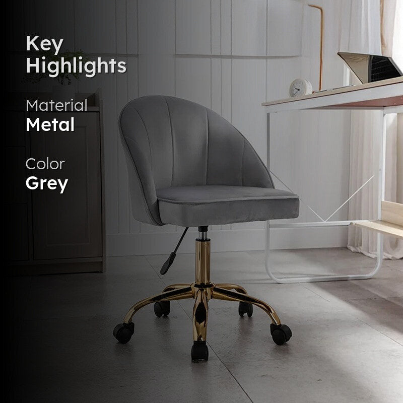 Opulon Metal Office Chair  -  Grey media 2