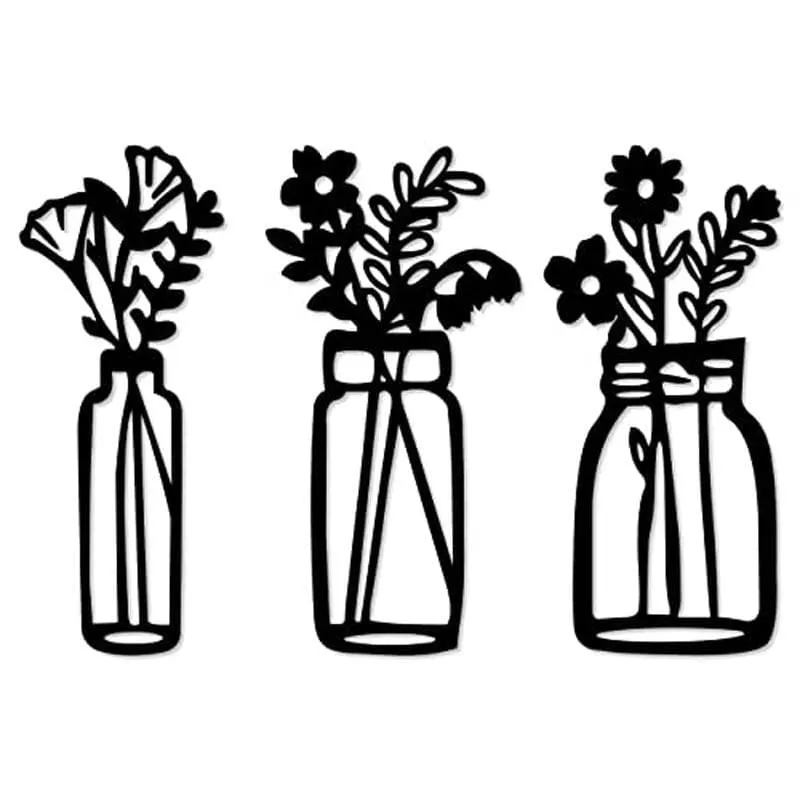 Vases MDF Wall Accents- Set Of Three media 3