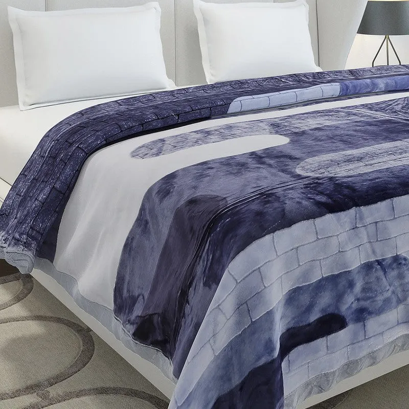 Monte Carlo Midnight Mirage Blanket (Blue) - 720 GSM media 4