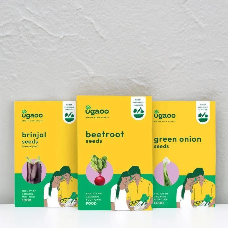 Ugaoo Veges Seeds (Beetroot, Green Onion, Brinjal Banarshi) - Set Of Three media 1