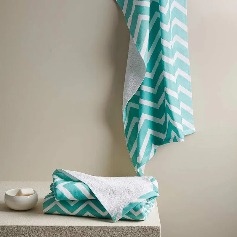 Chevron Cotton Terry Towel Combo - Four Piece Set media 4