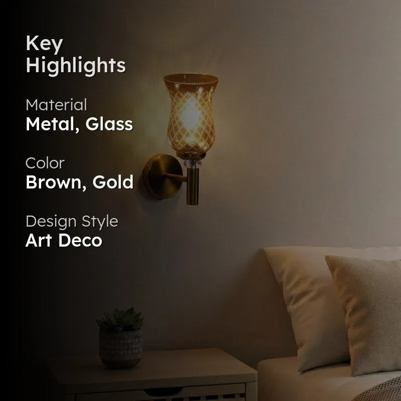 Golden Shine Glass Wall Lamp media 2
