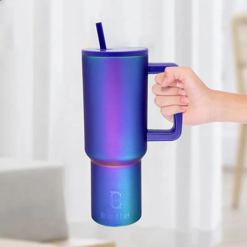 Mirage Luxe Stainless Steel Tumbler (1200 ML) - Blue media 1