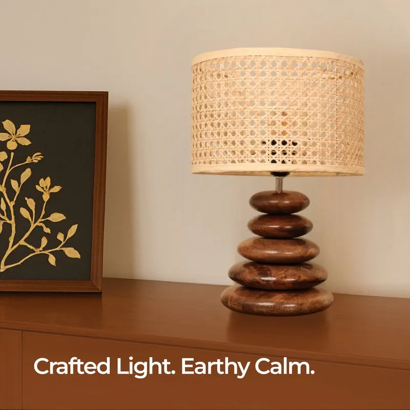 Pebble Hex Mango Wood Table Lamp media 10