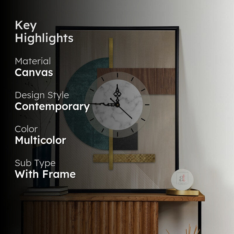 Geowave Wall Art With Clock media 2