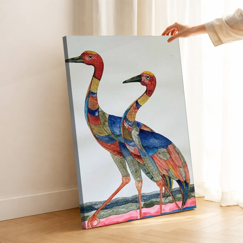 Sarus Crane Canvas Wall Art & Paintings