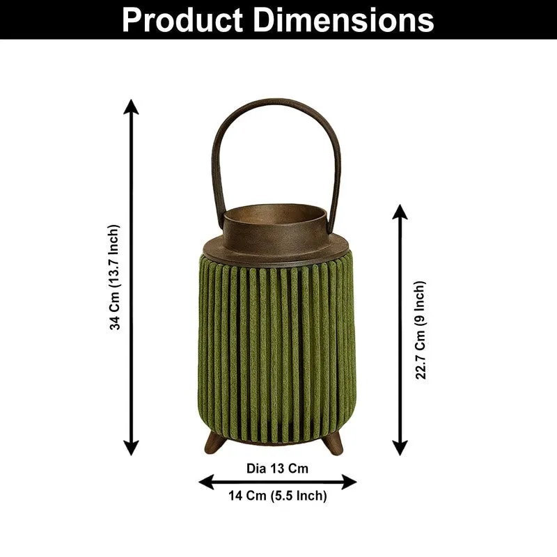 ThreadLuxe Bamboo Tea Light Candle Holder - Dark Green media 8