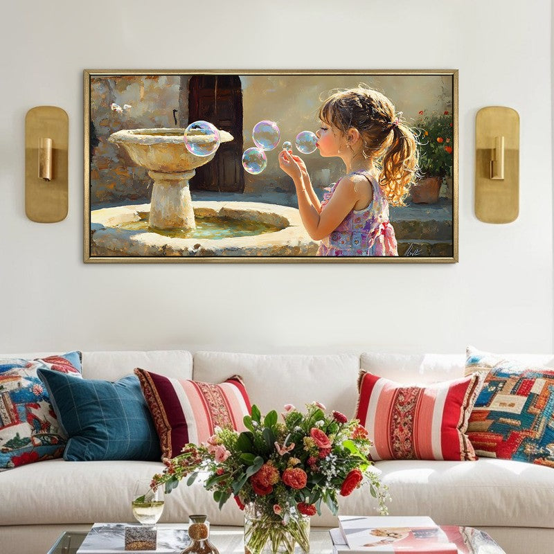 Bubblelight Canvas Wall Painting With Frame