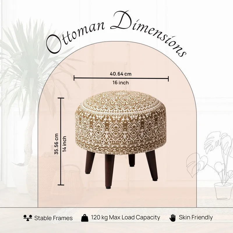 Chenova Cotton Ottoman - Beige media 6