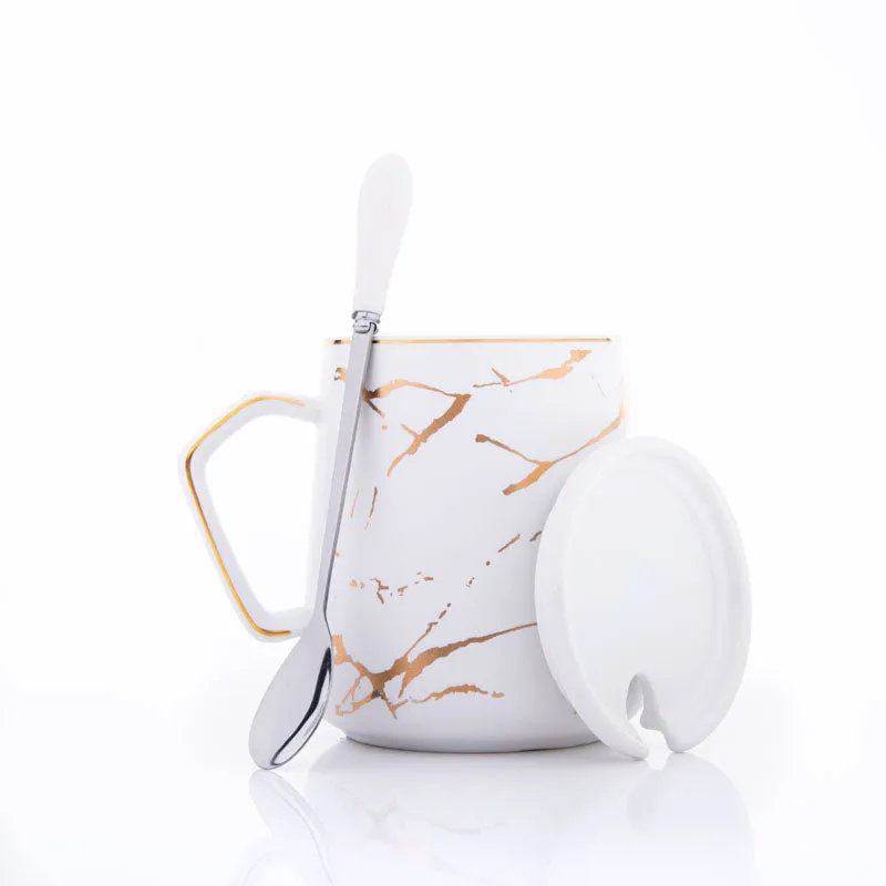 Goldira Ceramic Coffee Mug (400 mL Each) - Five Piece Set media 3