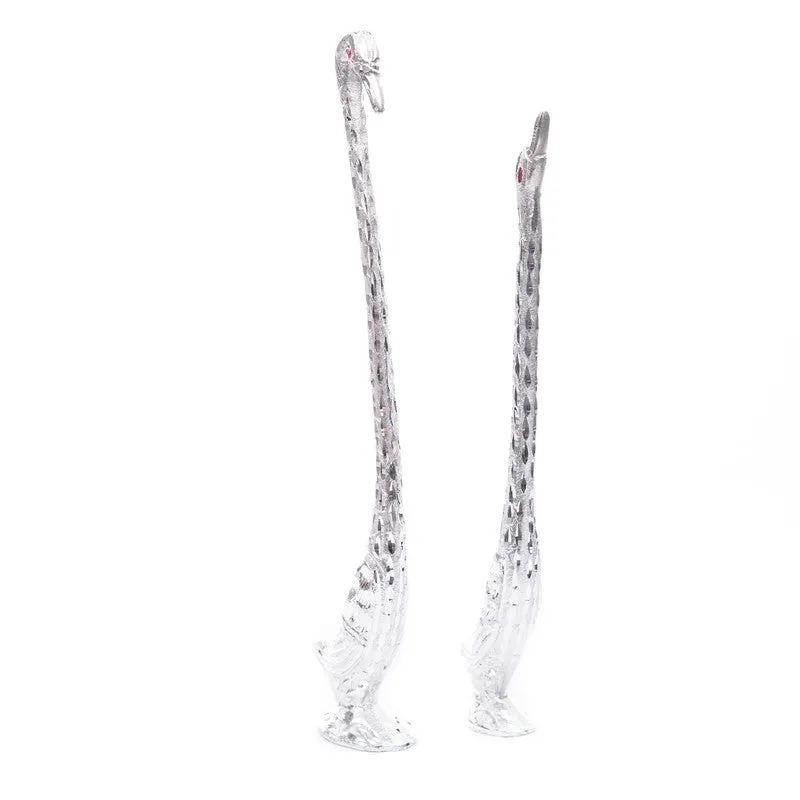 Amour Avian Showpieces (Silver) - Set of Two media 6