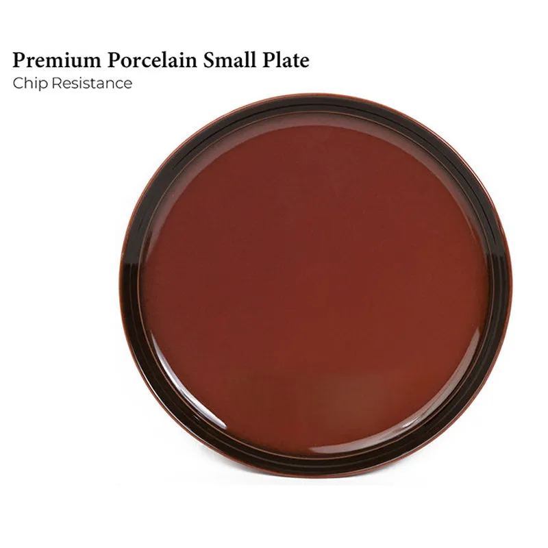 Caspian Porcelain Quarter Plate (Brown) - Set Of Six media 8