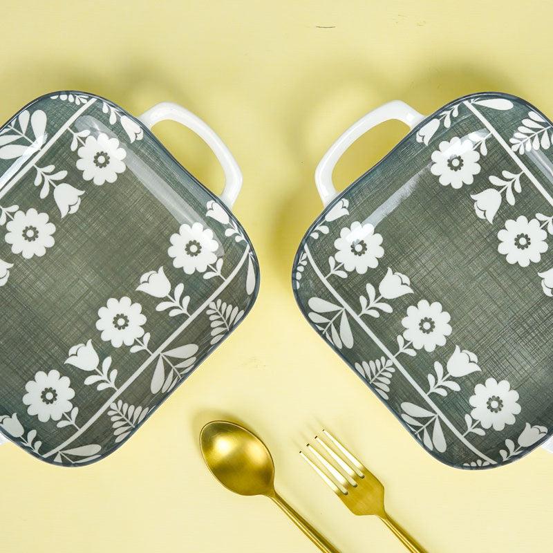 Rana Floral Square Porcelain Platter - Set of Two media 5