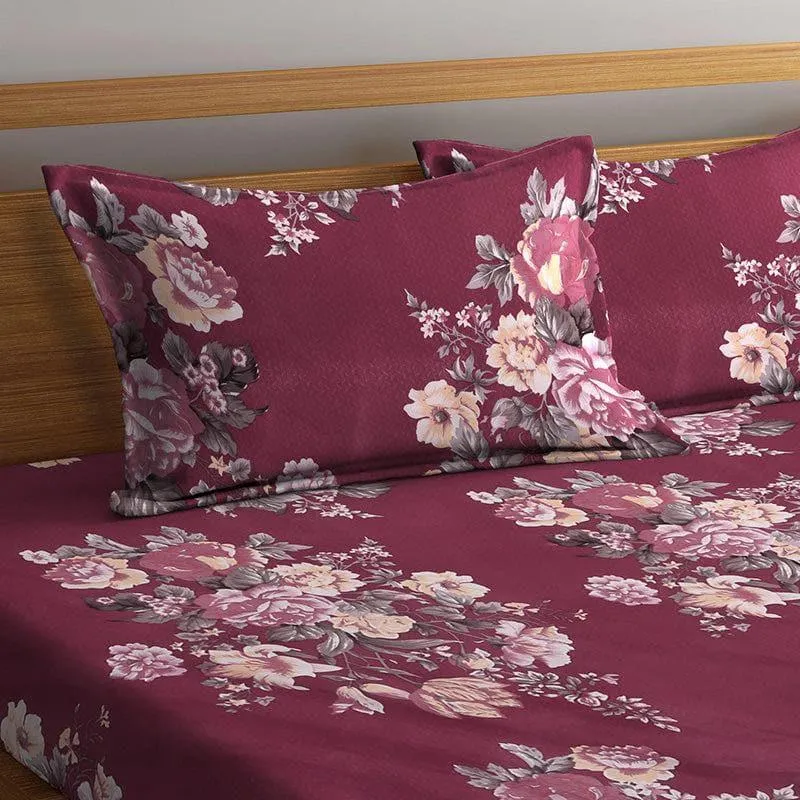 Maroon Melata Bedsheet - 180 GSM media 3