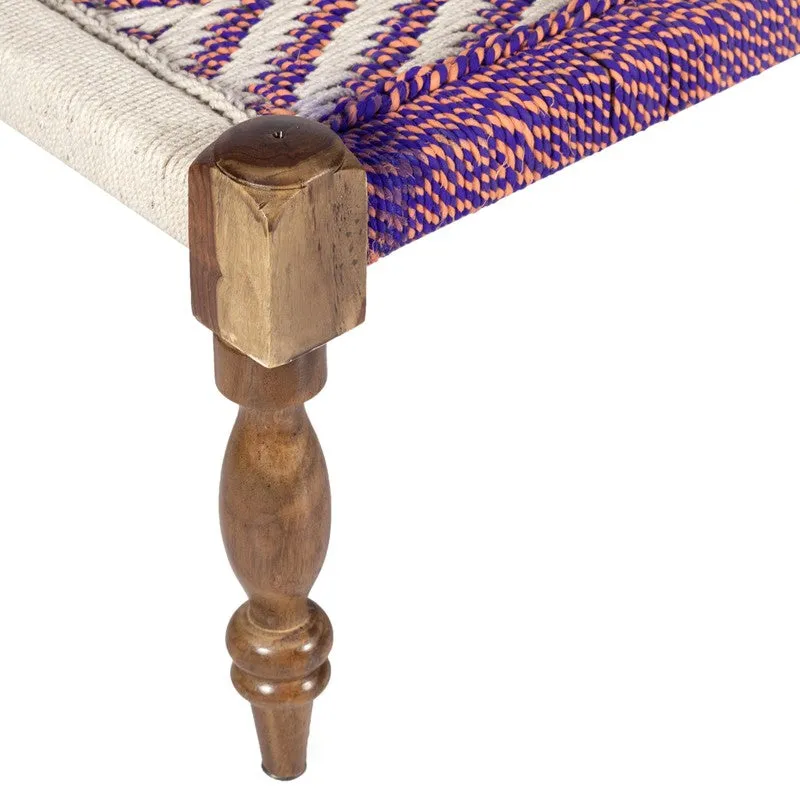 Calvo Sheesham Wooden Bench - Multicolor media 6