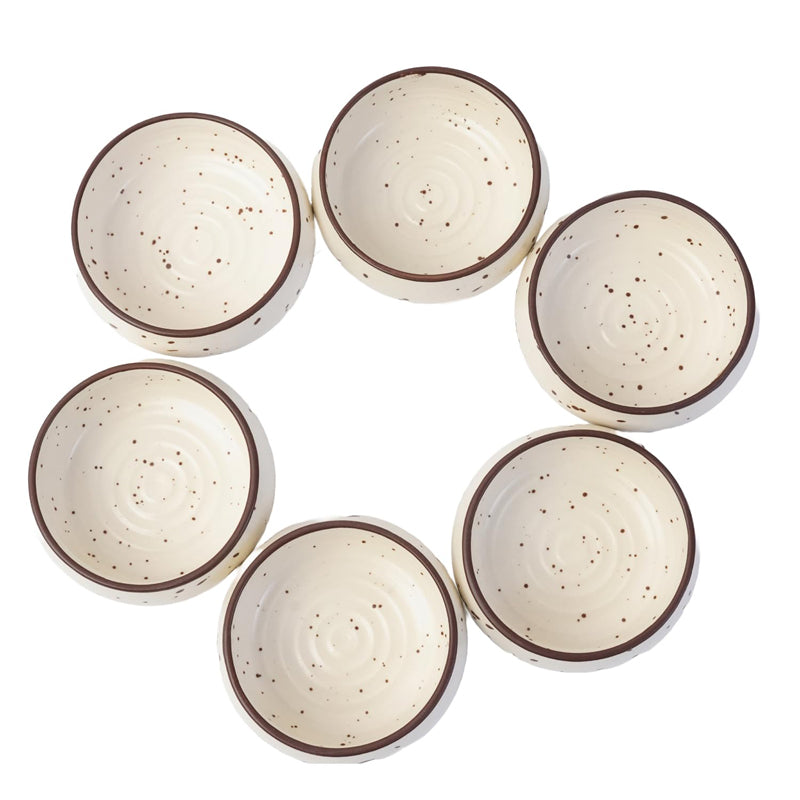 Cera Specks Snack Bowl (Brown, Ivory) - Set Of Six image 6