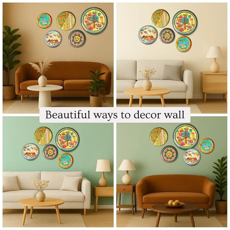 Mithila Wall Plates - Set Of Five media 4