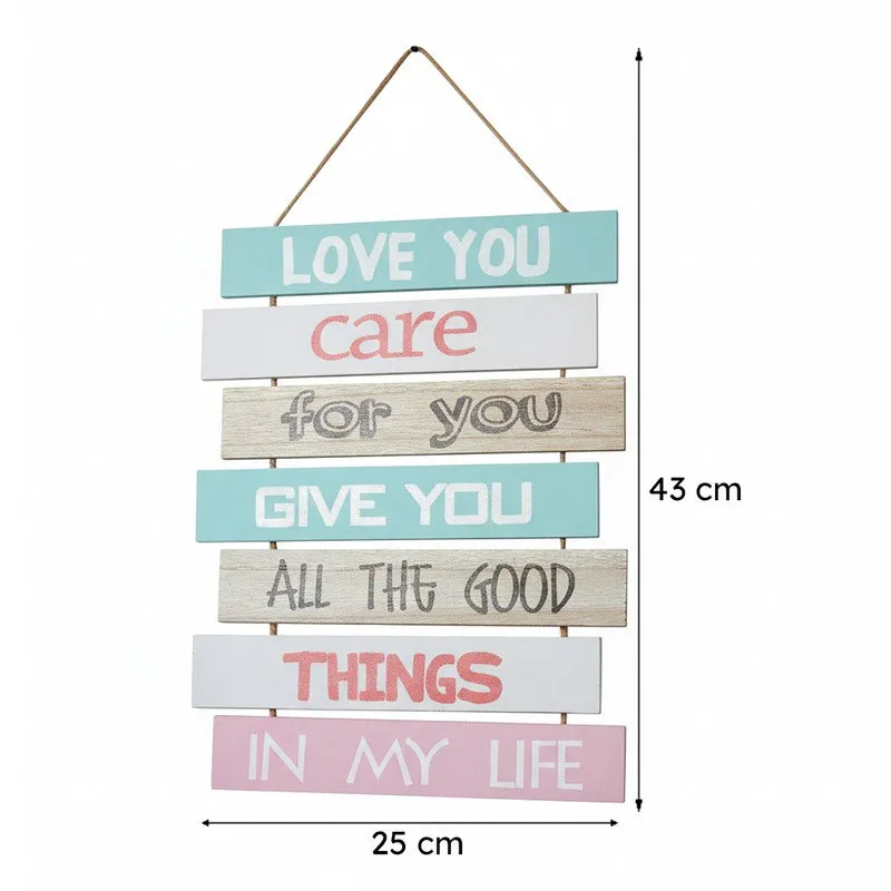 Love You Care For You Motivational Quote Wooden Wall Accent media 5
