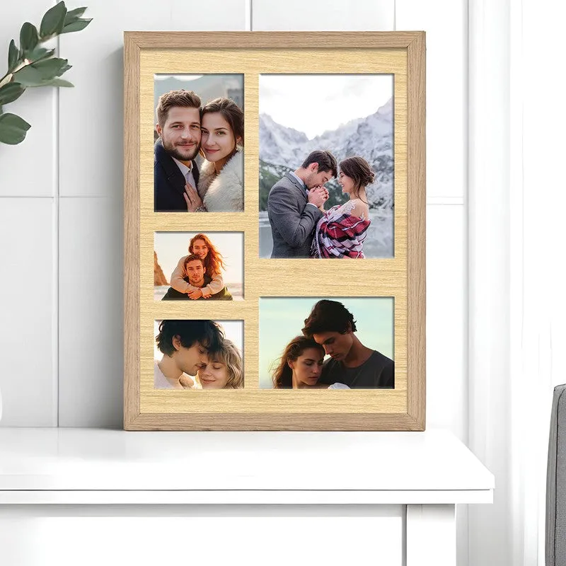 Souvenir Collage Wooden Photo Frame - Beige media 1