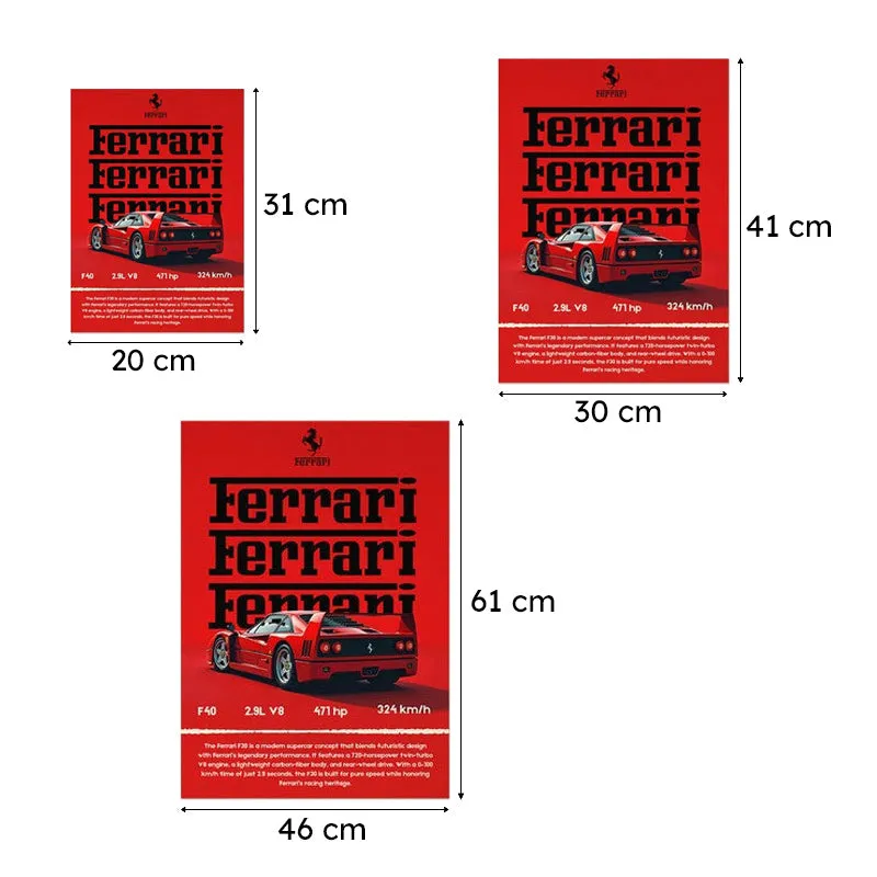 Ferrari F40 Wall Poster media 10