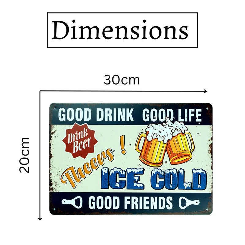 Good Drink Good Life Retro Metal Wall Accent media 7