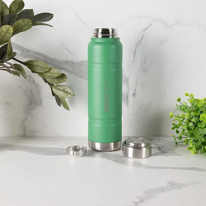 Velno Hot & Cold Thermos Water Bottle (White & Green, 750 mL Each) - Set Of Two media 3