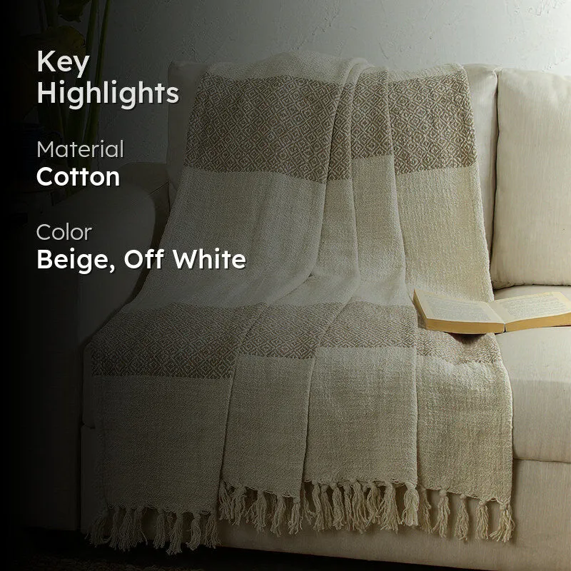 Elmii Cotton Throw - Beige media 2