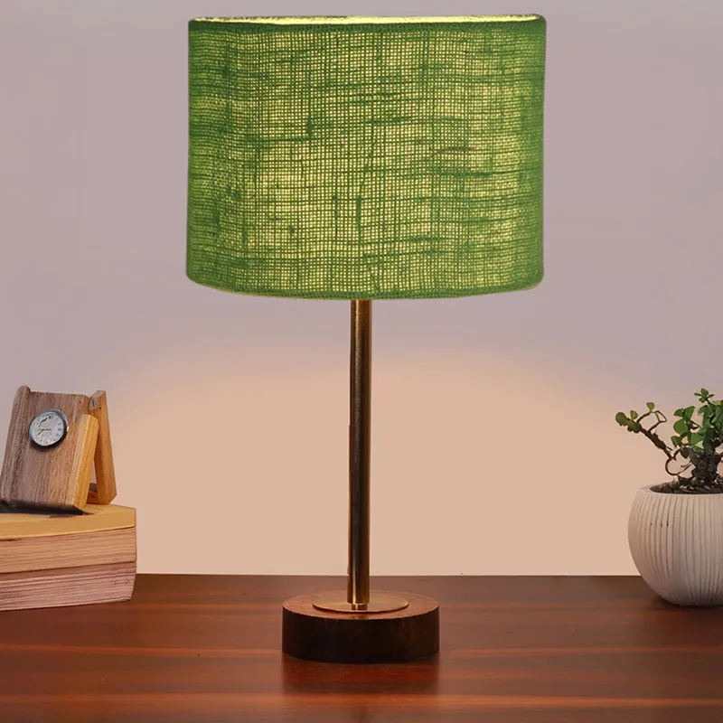 Sienna I Rodin Wooden Table Lamp - Green,Gold,Brown media 2