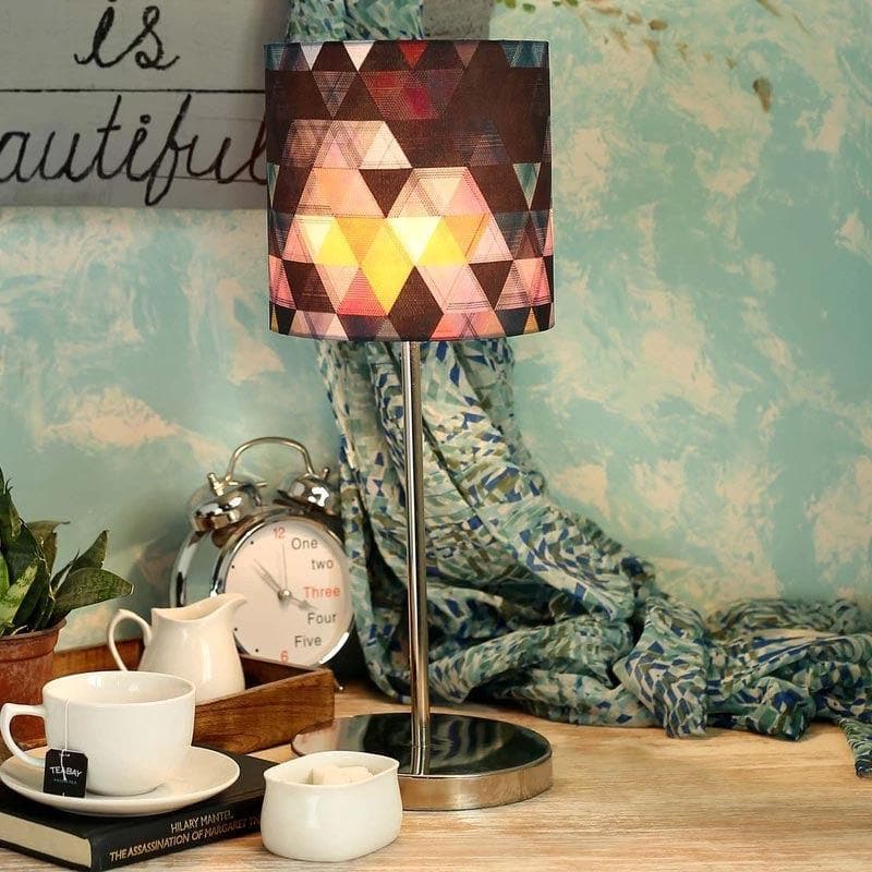 Pixel Poise Metal Fabric Table Lamp - Multicolor